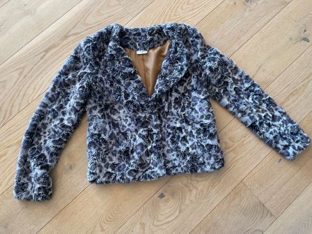 Gerry Weber Kunstfelljacke grau gemustert gebraucht