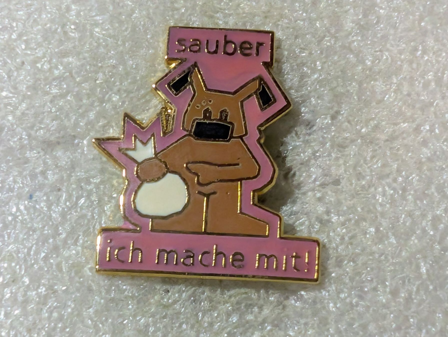 Placchette & Badge: Ansteckpin 117: Sauber - Ich mache mit – Usato da Oppligen venduto da Pin-Fall-Shop