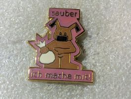 Ansteckpin 117: Sauber - Ich mache mit