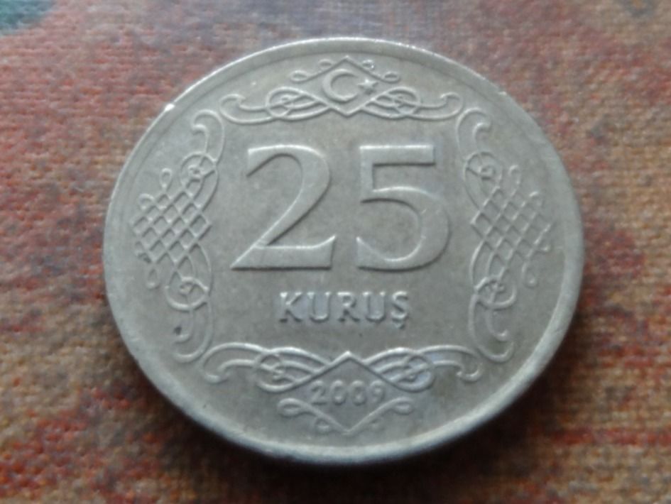 Tutti le monete: TURQUIE  25 Kurus  2009 – Usato da Romanel-sur-Lausanne venduto da Swift13