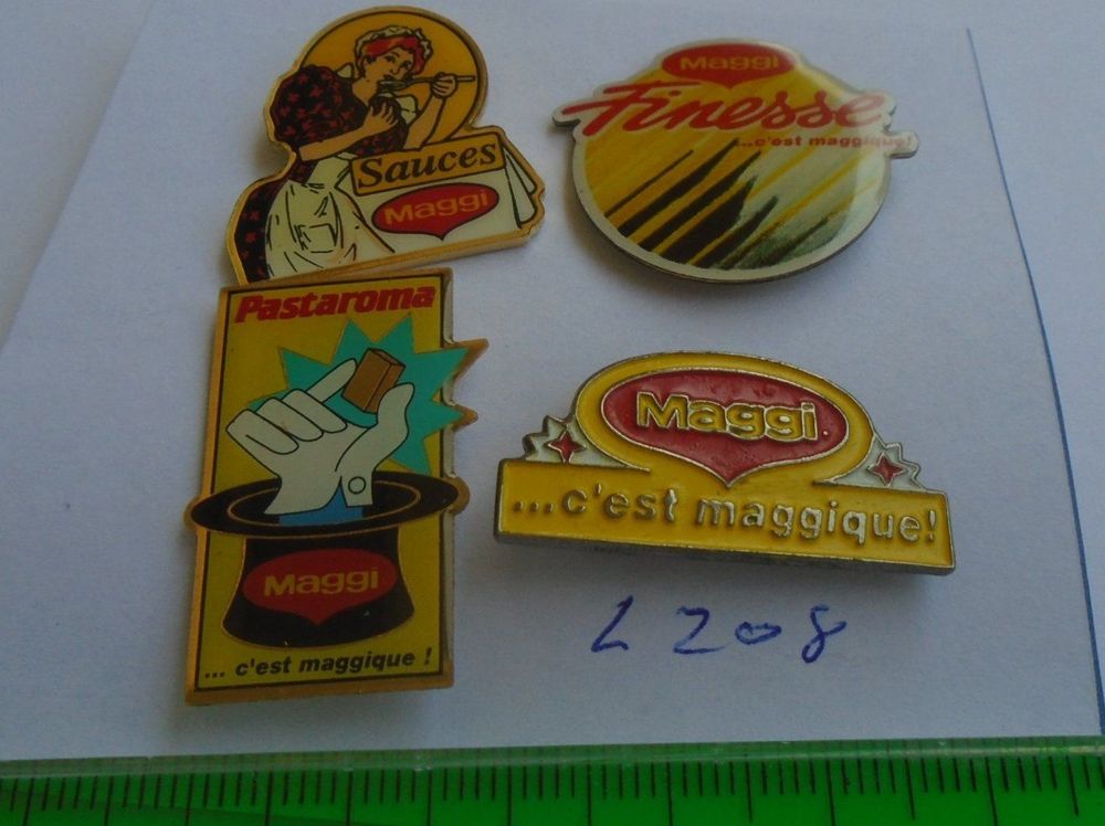 4 ver Maggi Pins (L208) | Kaufen auf Ricardo