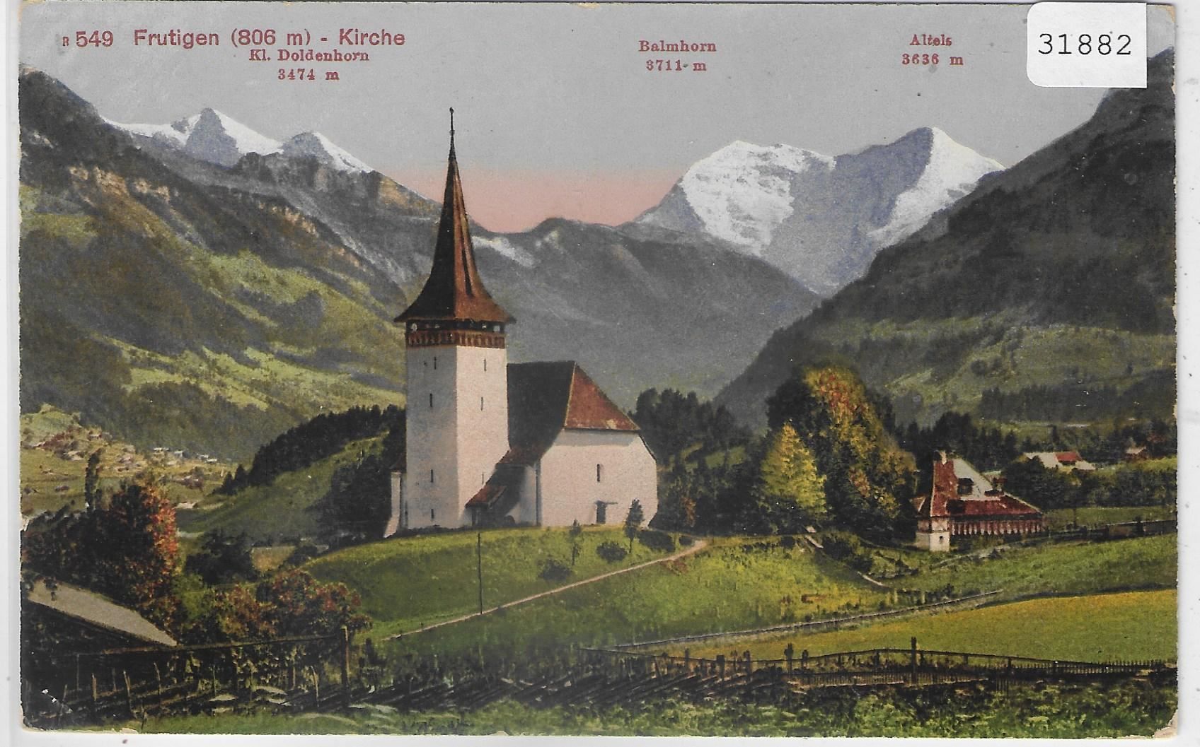 Ansichtskarten: Frutigen - Kirche - Litho – Gebraucht aus Ettingen von Kartenplanet