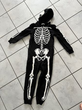 Kostüm Skelett / Halloween 134/140