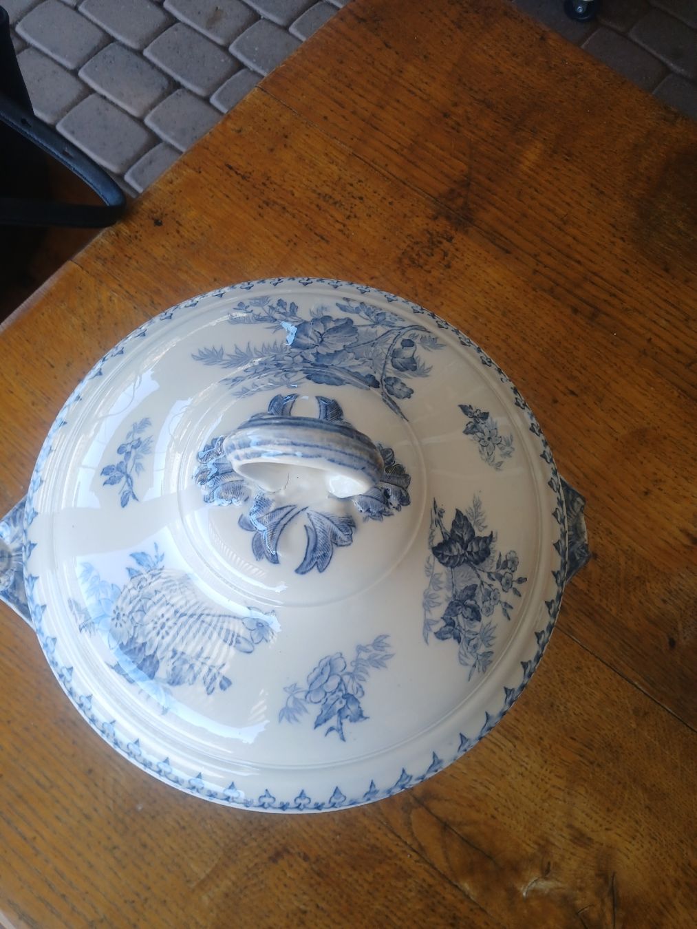 Servierplatten: Soupière 1900..1919 décor floral Sarguemines – Gebraucht aus Corcelles-Payerne von evalyne 1