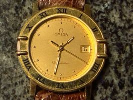 18 Karat Massiv Gelbgold Herrenuhr OMEGA!