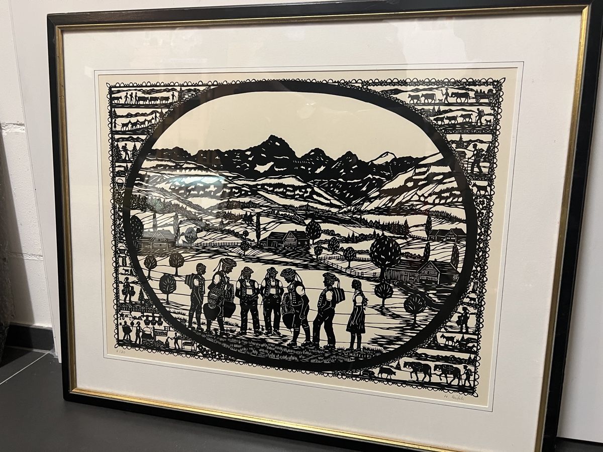 Arts picturaux & lithographies: Scherenschnitt von W.Häfeli – D'occasion à Igis par Haupt48