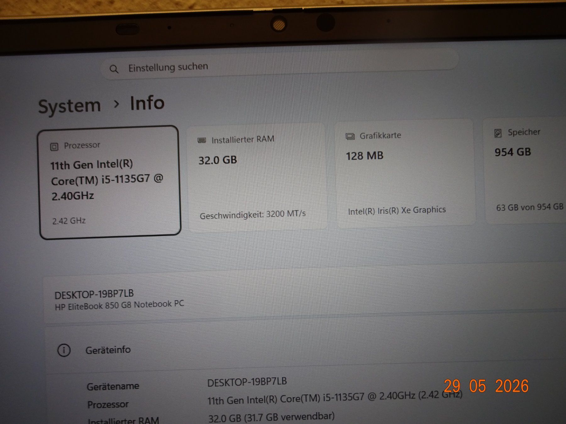 Hewlett Packard Notebook: HP EliteBook 850 G8 Notebook PC – Nuovo (secondo la descrizione) da Winterthur venduto da Starrite 3