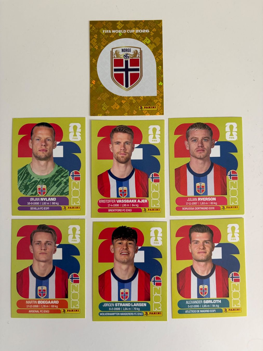 Panini Carte collezionabili: Panini WM 2026 - Norwegen 7 Sticker Bundle NOR – Nuovo e nell'imballaggio originale da Horw venduto da Nele79