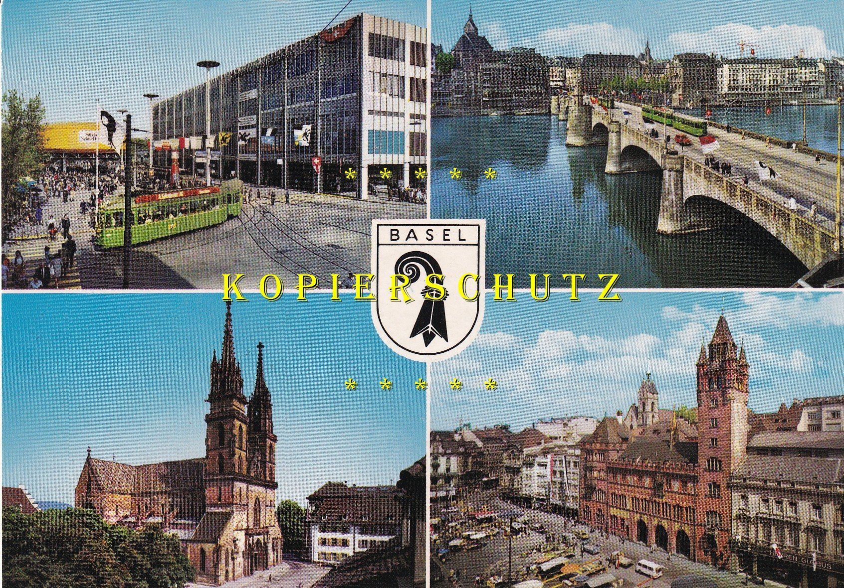 Cartoline postali: Basel (4 Ansichten) /ay – Usato da Hombrechtikon venduto da Rudolf07