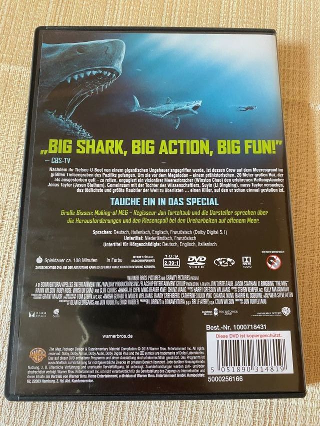 Tutti i DVDs: DVD MEG mit Jason Statham etc. – Usato da Diessenhofen venduto da Albin00 2