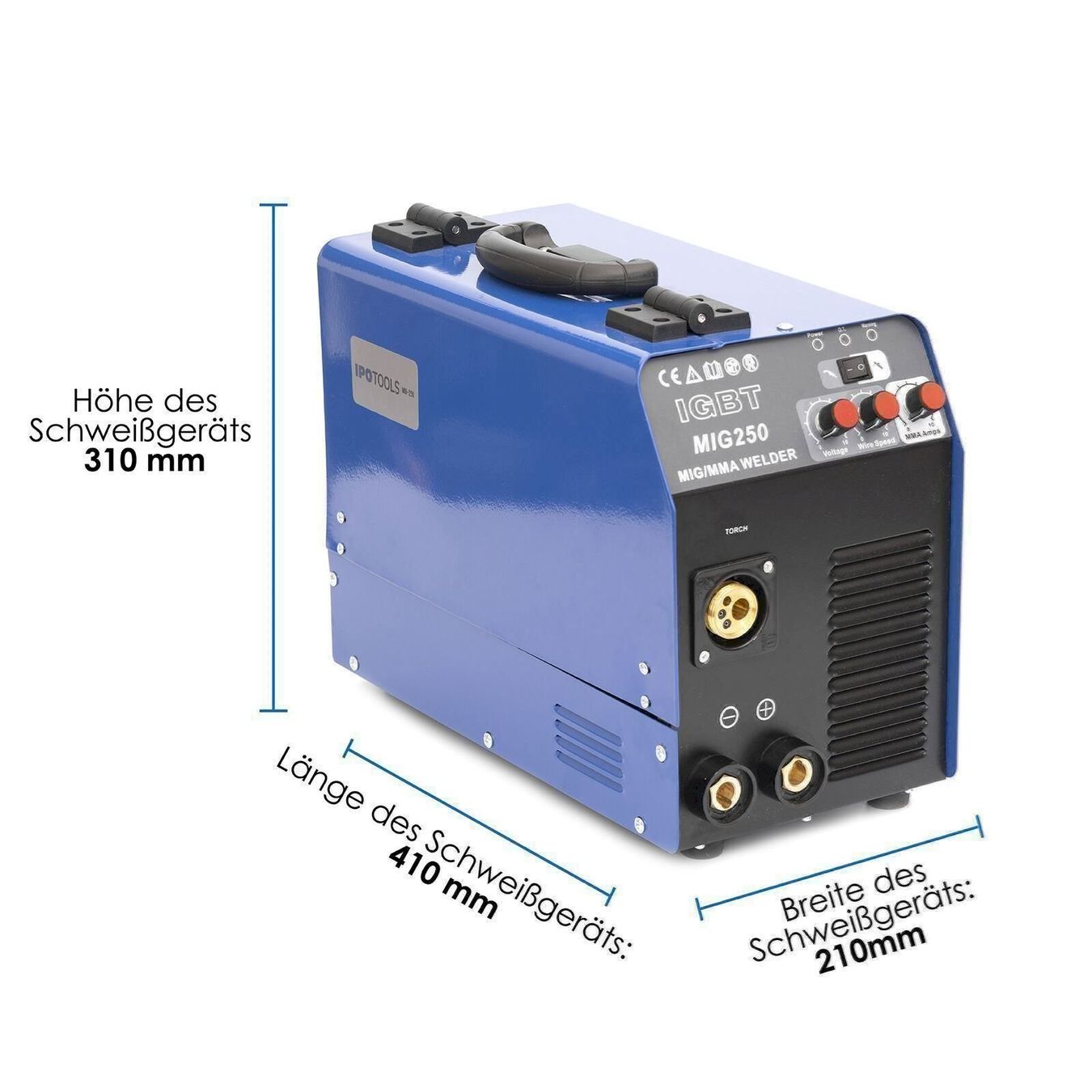 Löten & Schweissen: IPOTOOLS MIG 250A Schweißgerät Inverter – Neu und originalverpackt aus Bottighofen von zaap 2