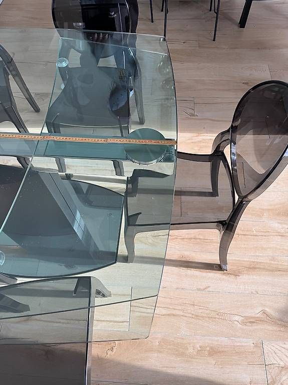 Calligaris Tavoli: Calligaris - Table avec rallonge en verre – Usato da Cheyres venduto da Floflo1468 1