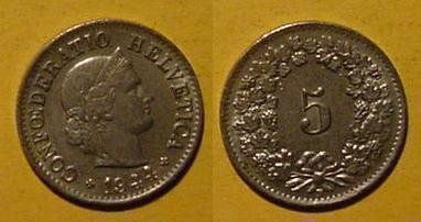 Tutti le monete: 5 Rappen 1944 – Usato da Allschwil venduto da Coinfreak