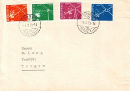 1952, 100 Jahre Nachrichtenwesen auf Bedarfs-FDC