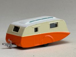 EB- Oxford Diecast Wohnwagen orange/creme Metallmodell