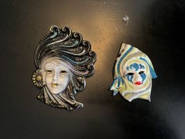 Lot de 2 masque vénitien en porcelaine ab 1.-