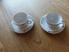 Espresso-Tassen mit Unterteller