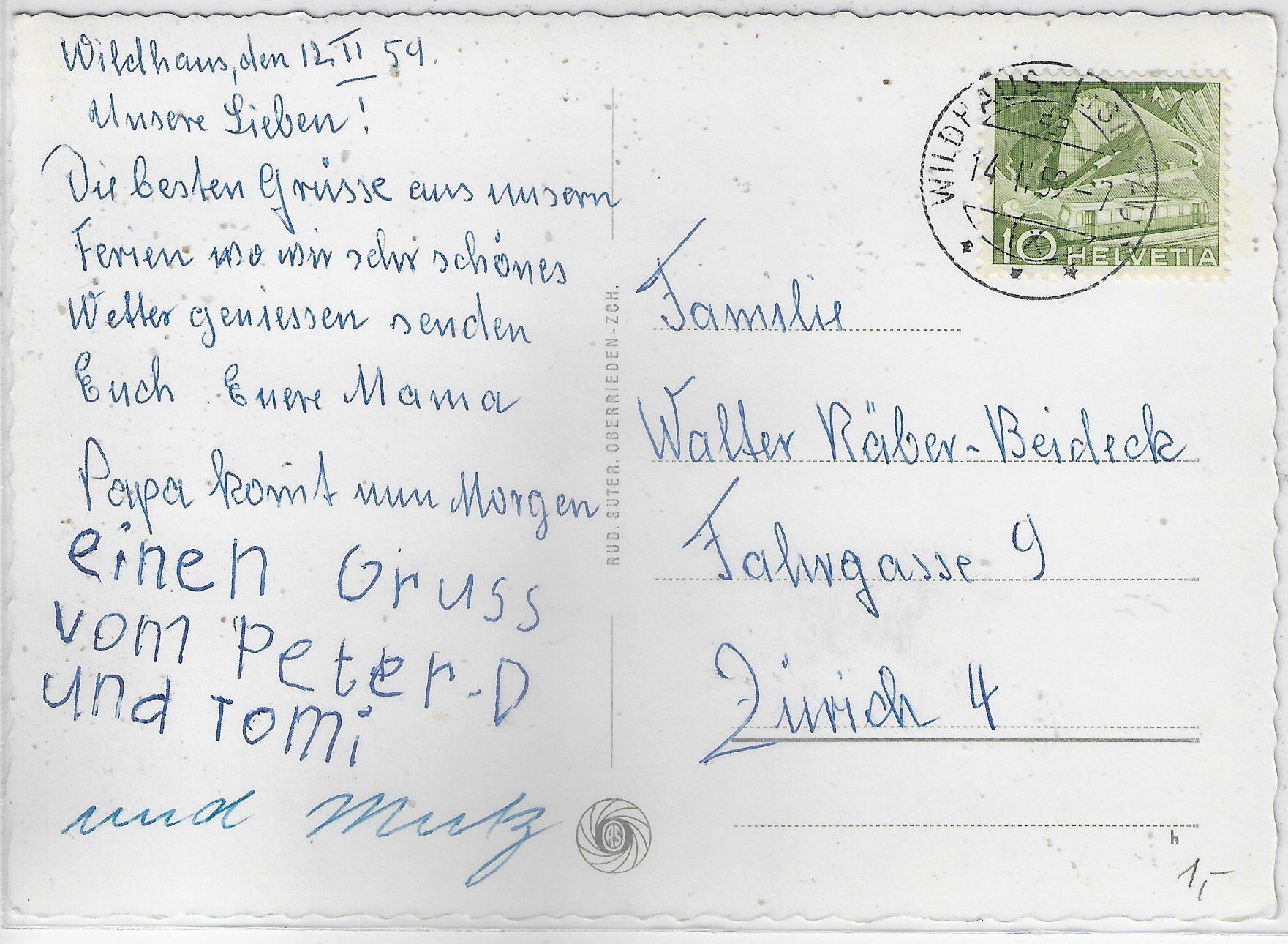 Cartoline postali: Wildhaus mit Churfirsten im Winter – Usato da Ettingen venduto da Kartenplanet 1