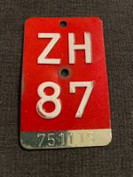Velonummer ZH 87