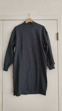 Uniqlo dark blue turtleneck longsleeve dress, cotton, 34/XS