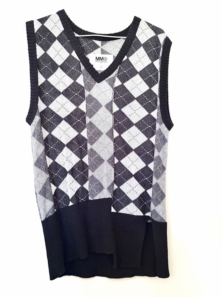 Maison Margiela Tops: MM6 Maison Margiela Pull sans manches Argyle Taille XL Neuf – Gebraucht aus Chêne Bourg von paleios22 1