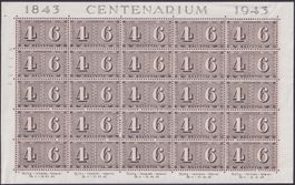 1943: Nr.258, Zierbogen, ZH 4+6 postfrisch ** Kat: 50.-+