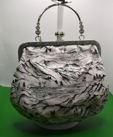 Schultertasche Handtasche Stofftasche Berge Schweiz neu