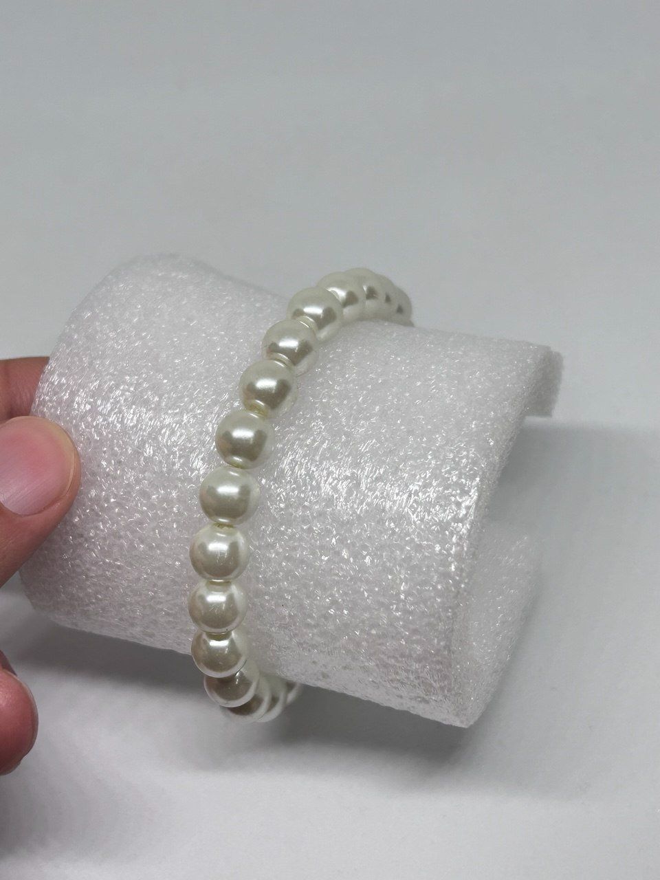 Bracciali & Braccialetti: Bracciale Elastico con Perle Sintetiche Bianche – Usato da Giubiasco venduto da LorisVale 5