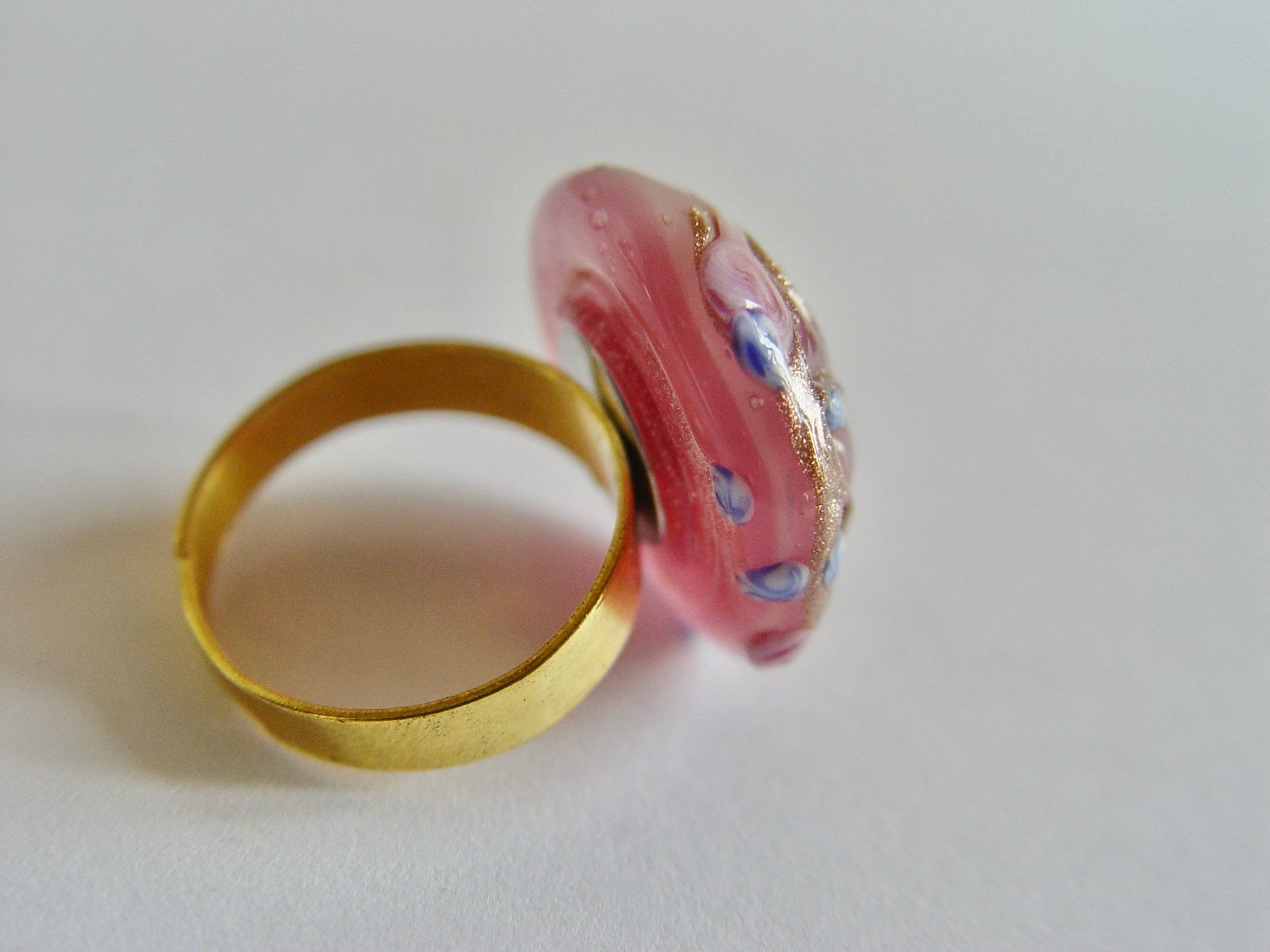 Murano Bagues: Fingerring mit Murano Glas Weddingcake Muster – D'occasion à Henggart par gernli 1