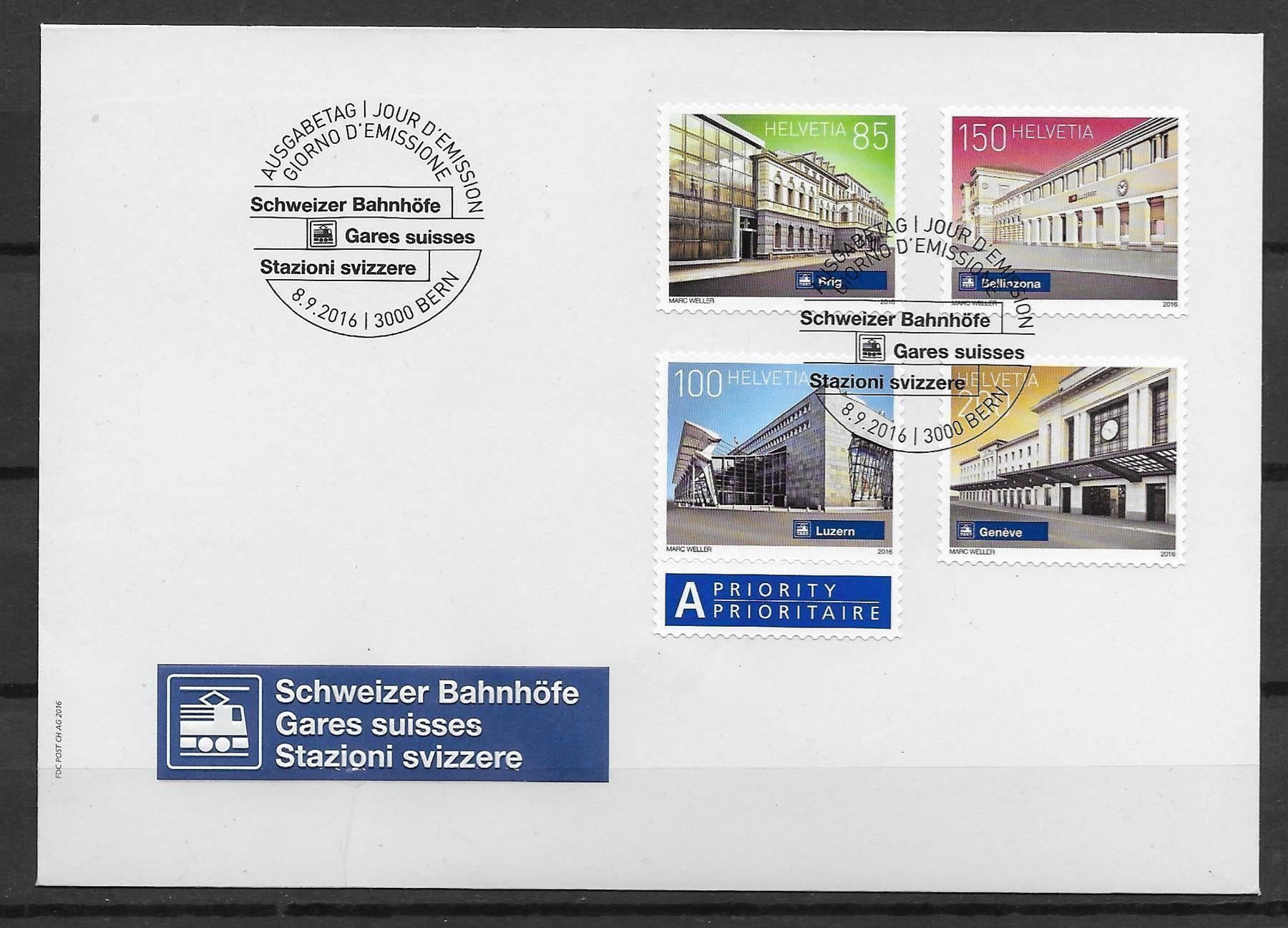 Tutti i francobolli: F1601 - FDC Gares suisses – Usato da Trélex venduto da Phil_Albert