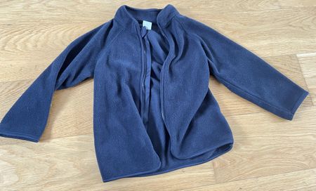 Leichte Fleecejacke Marineblau Gr. 92 H&M