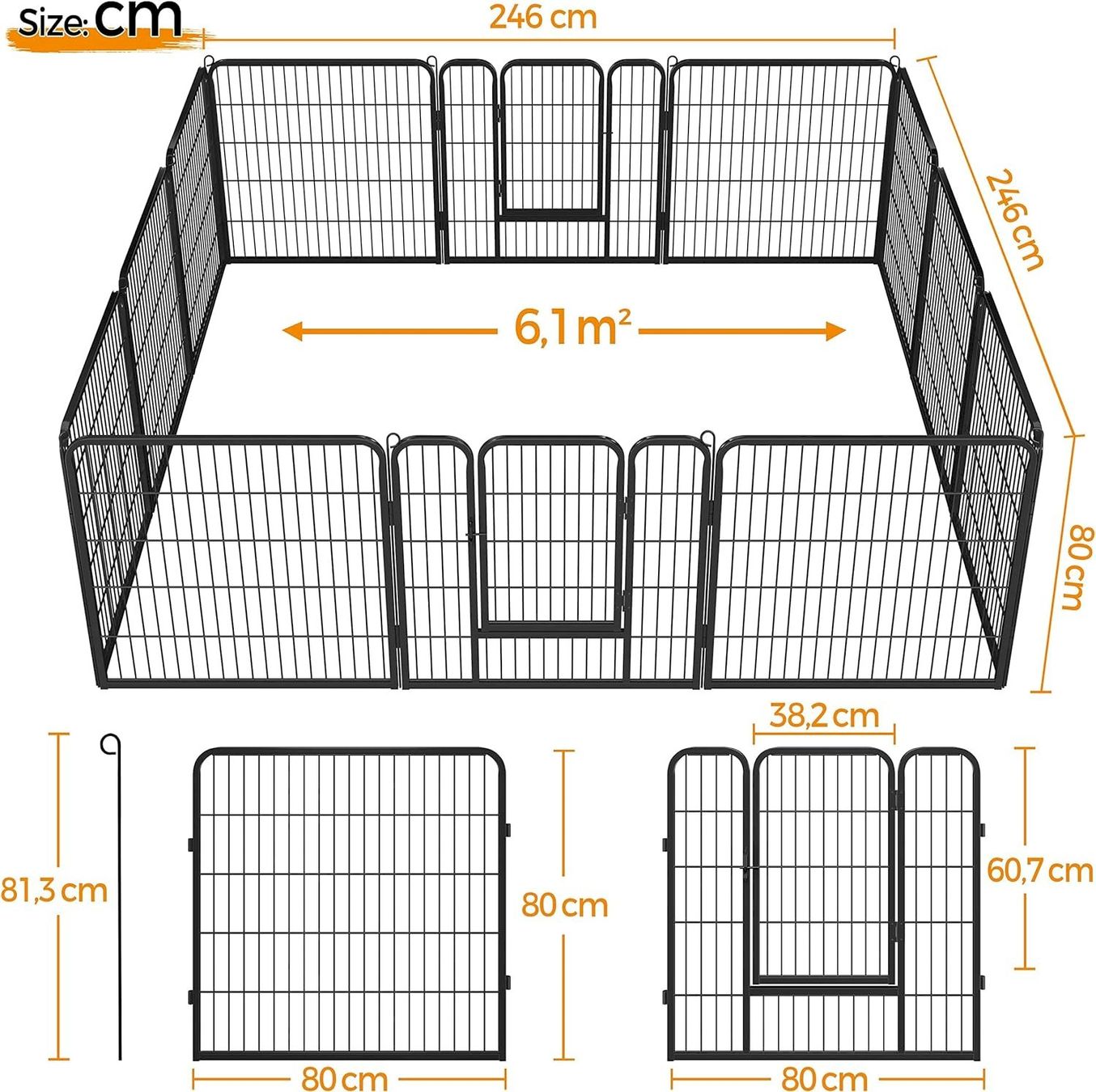 Liege- & Schlafplätze: Welpenlaufstall 12 eckig 80 x 80 cm – Neu und originalverpackt aus Bottighofen von zaap 3