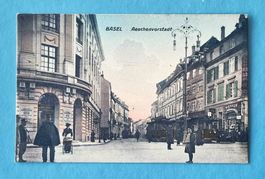 Basel - Aeschenvorstadt - Tram - Strassenbahn Linie 1 und 5