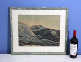 Walter Krebs 1900-1965, Aquarell "Gebirgslandschaft"