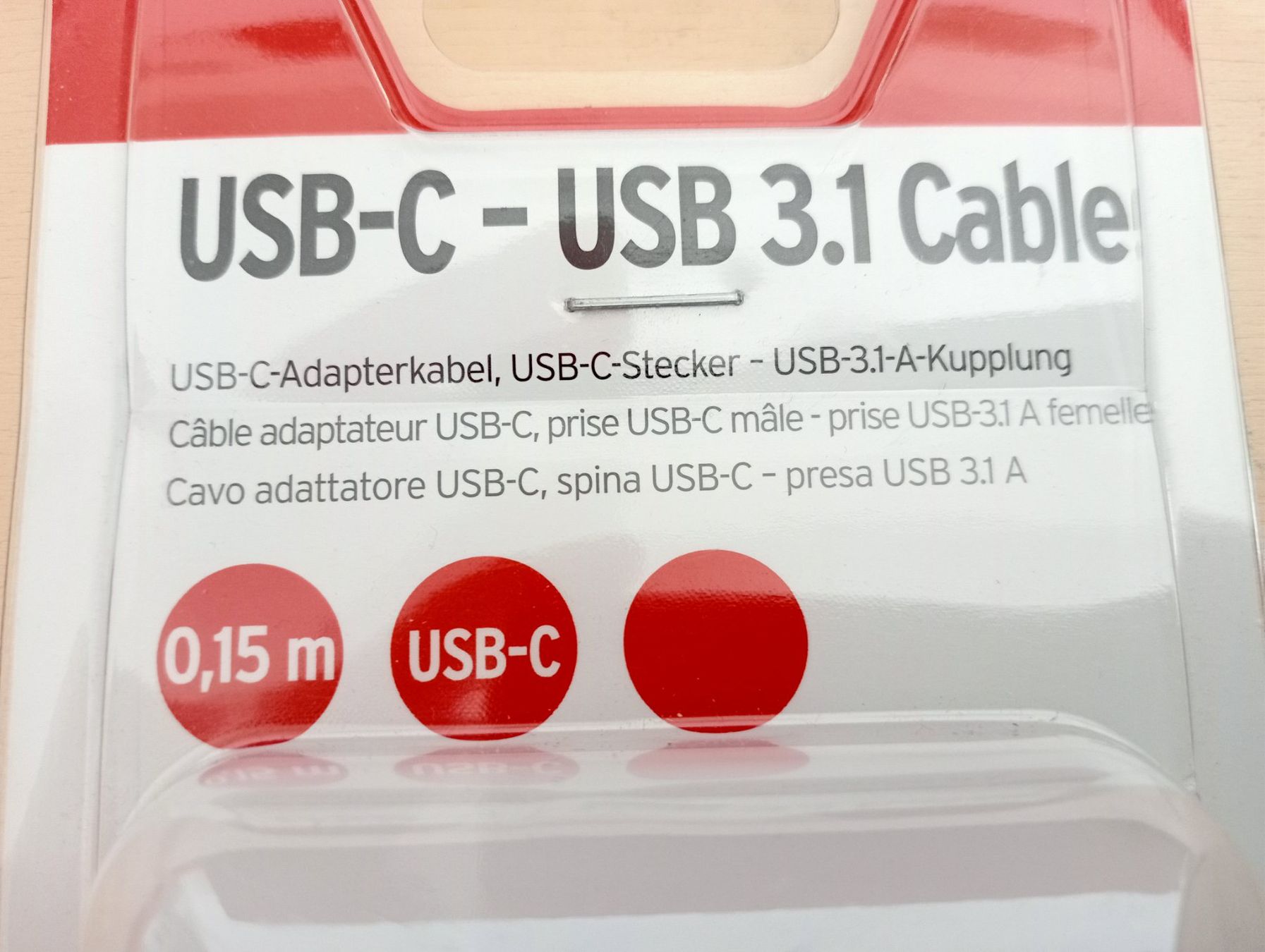 Kabel: USB-C - USB 3.1 Kabel – Neu und originalverpackt aus Grüningen von Urtica 1