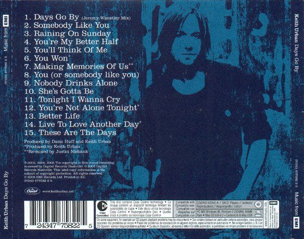 CDs: Keith Urban – Days Go By – Gebraucht aus St.Gallen von jalamusic 1