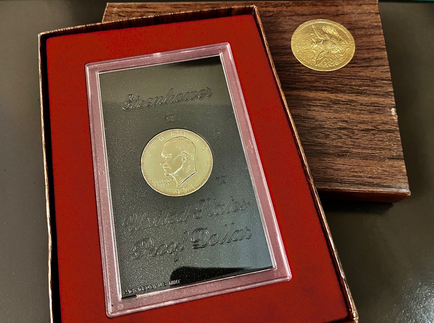 Tutti le monete: 1971s Eisenhower Silver Proof US DOLLAR Argento 0.400. – Usato da Vacallo venduto da Ro-Ma76