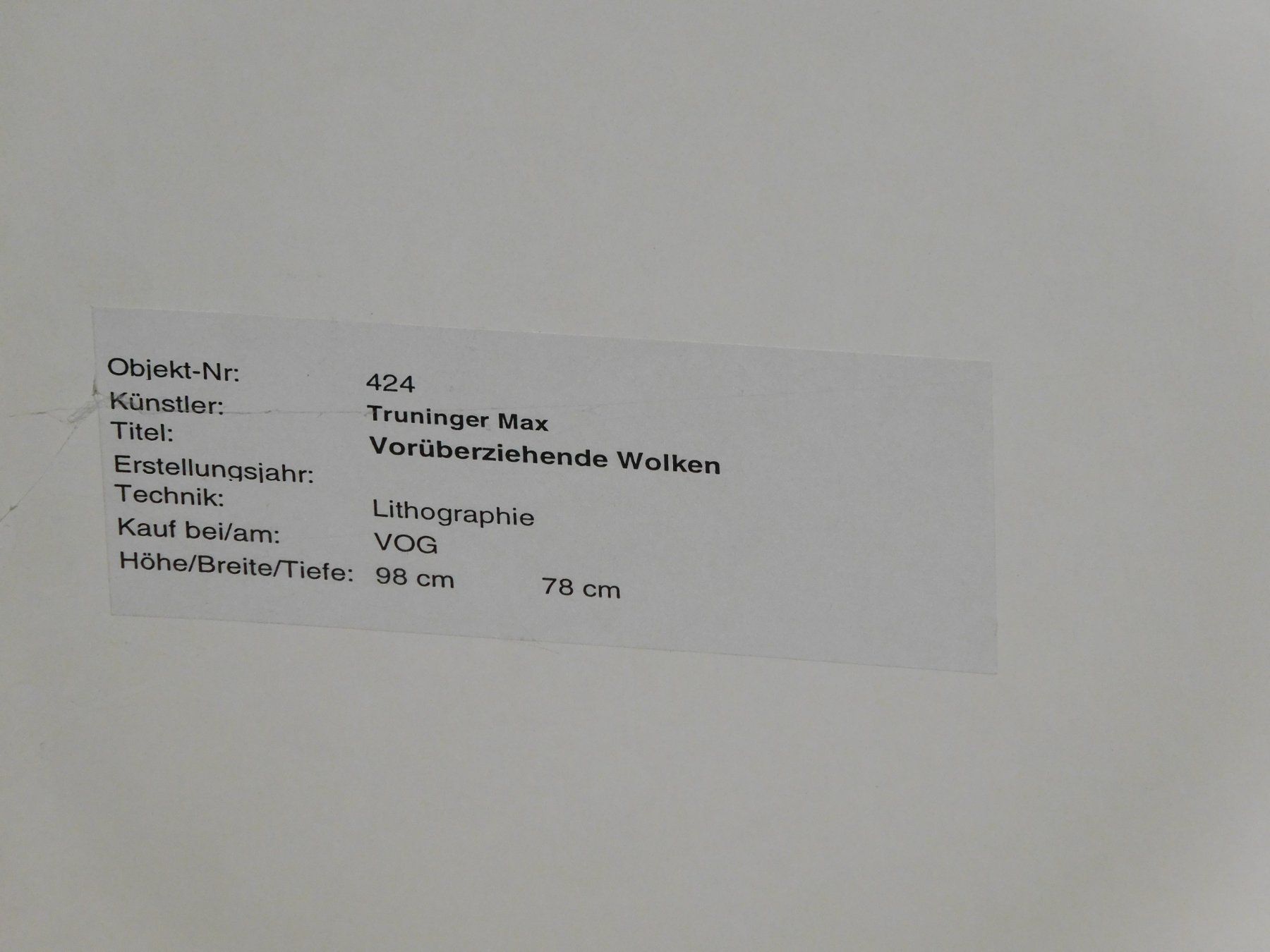 Grafica & Litografie: Sammlung Verkauf - Lithografie v Truninger Max  - Kunst – Usato da Sursee venduto da 76 5