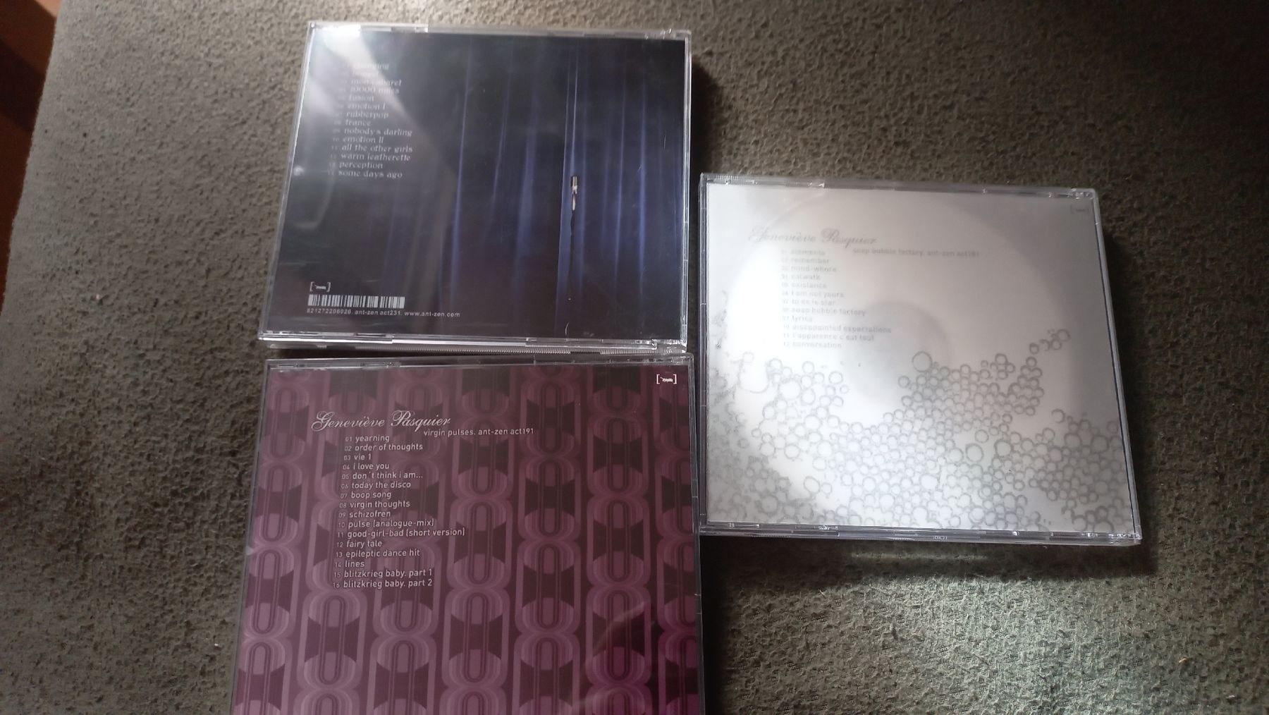 CDs: Genevieve Pasquier CD Sammlung Electronic Pop – Gebraucht aus Olten von Donatello1984 1