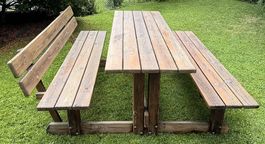Gartentisch / Sitzgarnitur holz massiv