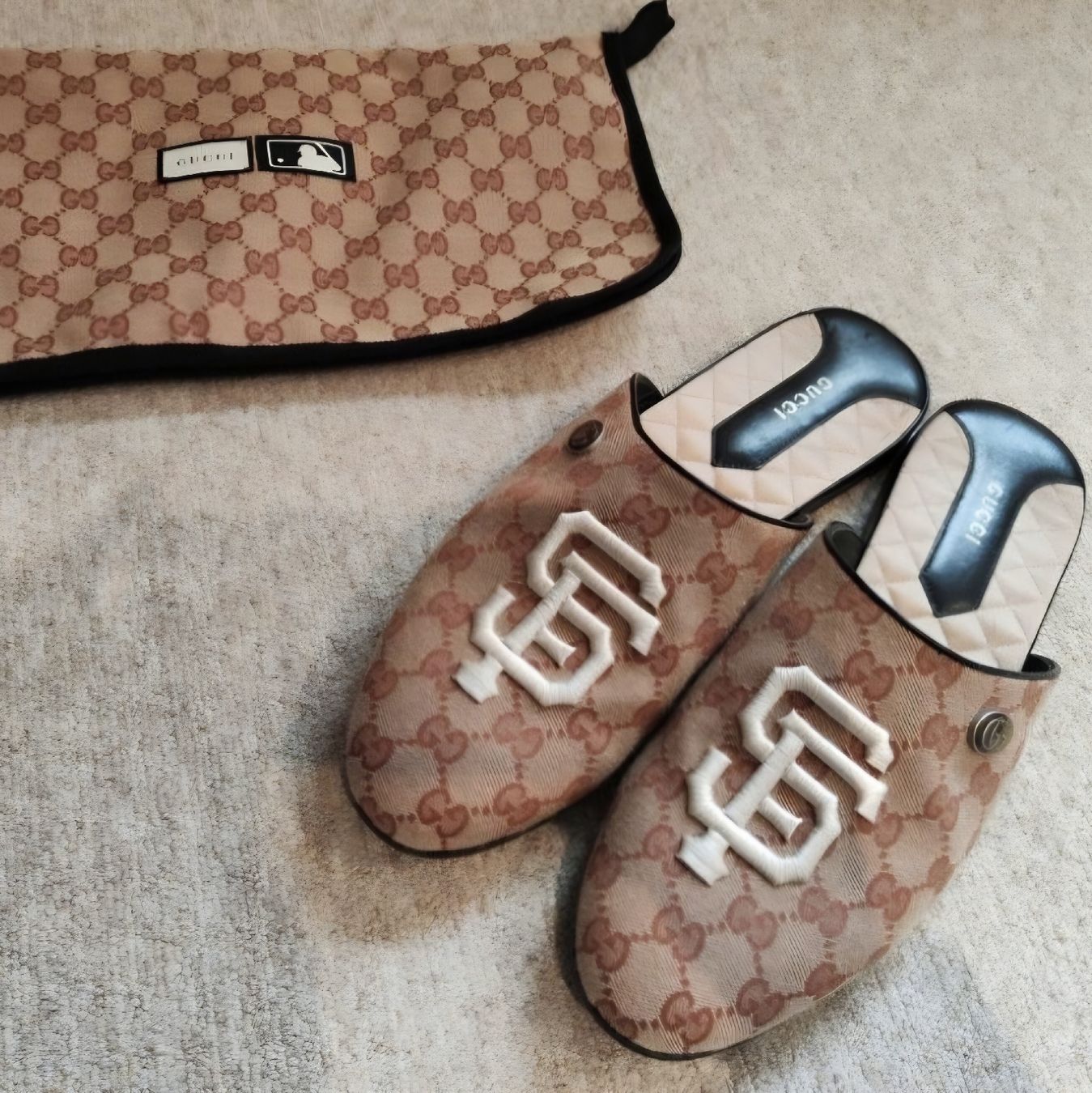 Gucci Scarpe da uomo: Gucci Slides NBA Guccissima – Nuovo (secondo la descrizione) da Bern venduto da lemo44