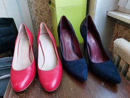 2 paire chaussures talon  cuir Mango et Minelli  39 neuf
