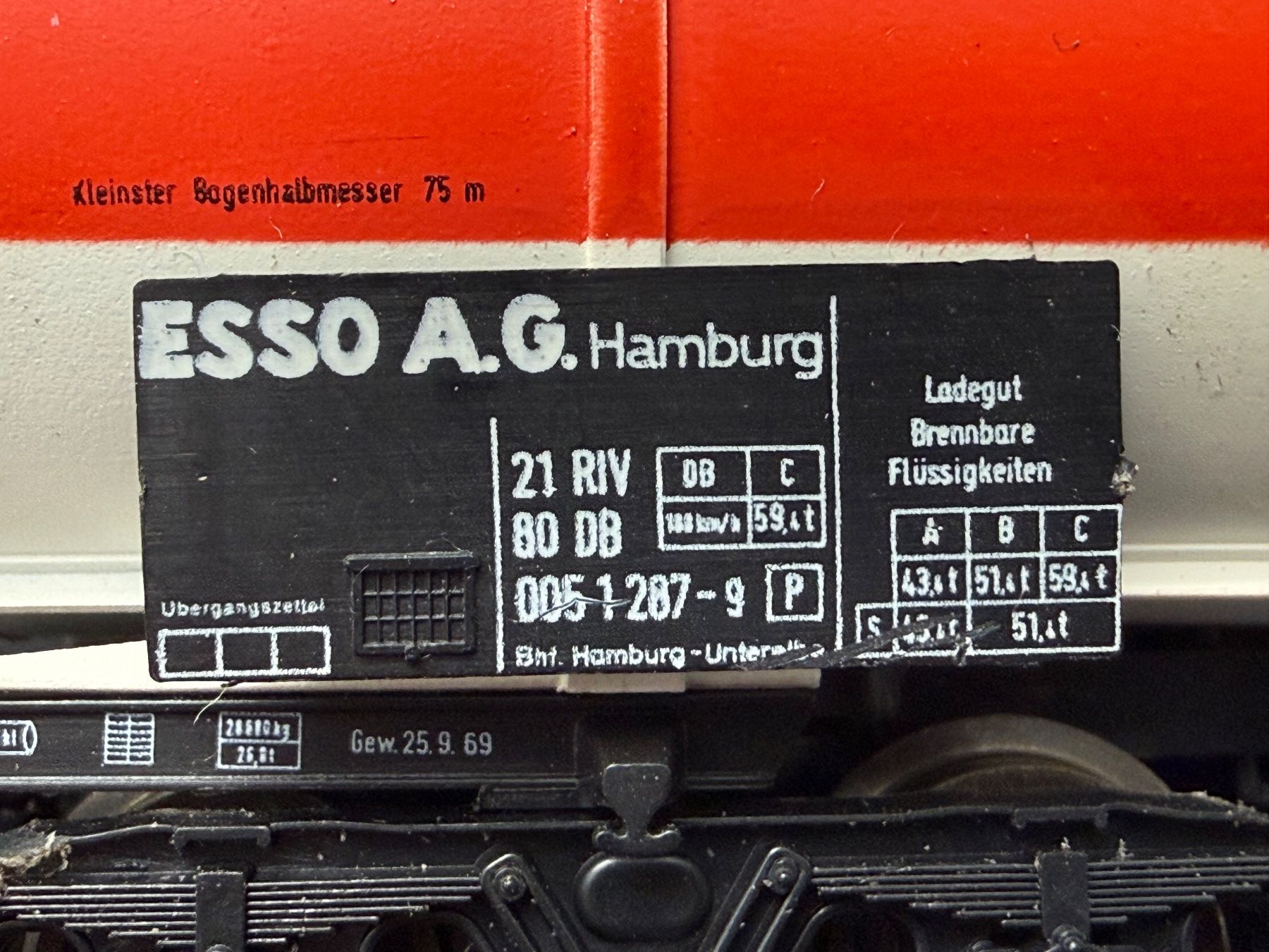 Roco Modellini di ferrovie: Roco 4365D DB Kesselwsgen ESSO / DC HO – Usato da Jonschwil venduto da sutfra12 6