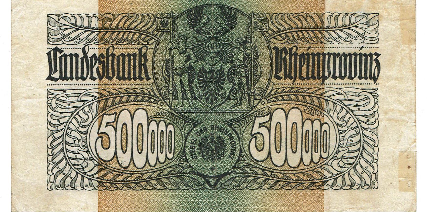Banknoten: Düsseldorf 500000 Mark 01.08.1923 SS++-VZ – Gebraucht aus Steffisburg von ber_8htf 1