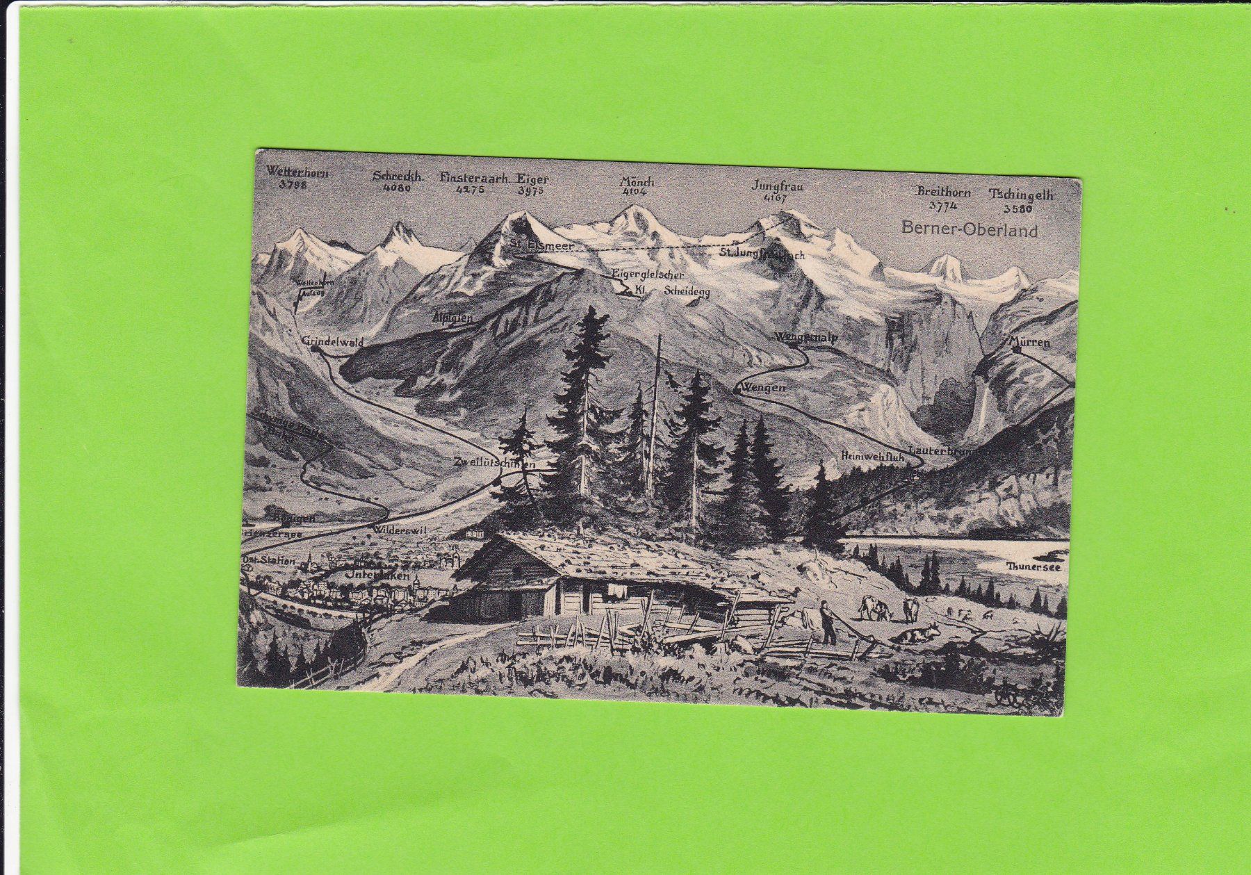 Cartoline postali: Berner Oberland – Usato da St. Peterzell venduto da neckertal