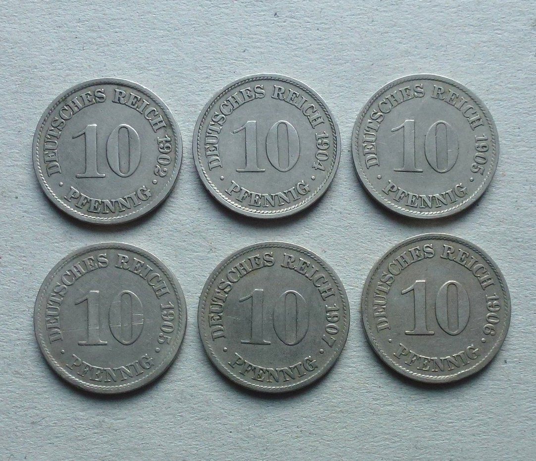 Tutti le monete: Lot ++ 25 Stück 10 Pfennig DR ab 1875 – Usato da Walkringen venduto da Casablanca777 5