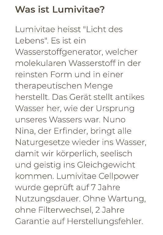 Borracce & Thermos: Lumi Vitae Cellpower Flasche  – Usato da Walchwil venduto da Zugi67 1