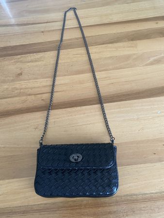 Schwarze Tasche geflochten, wie neu! 