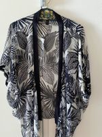 Comma Kimono schwarz/weiss Blumen Print