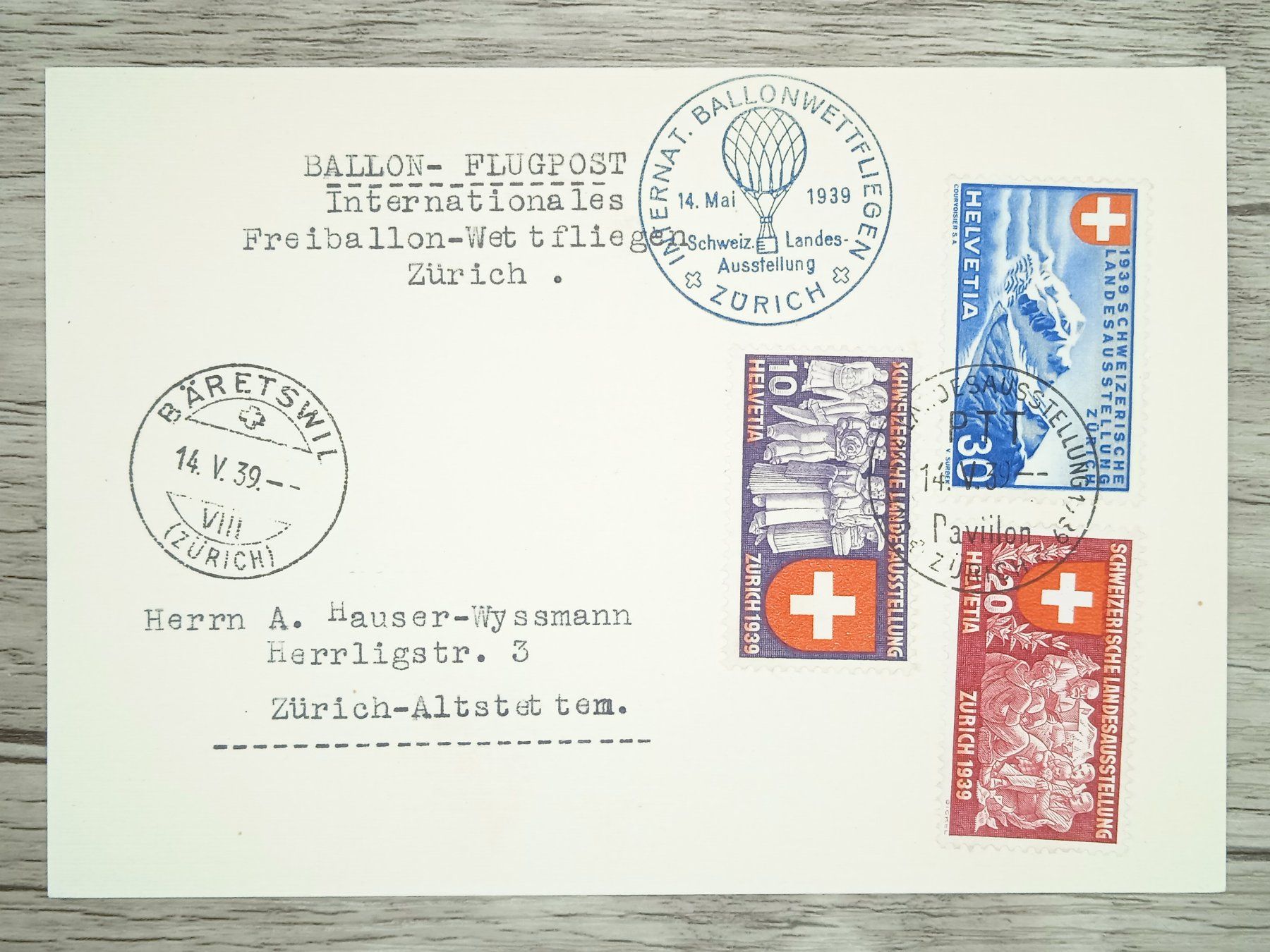 Tutti i francobolli: TR06 Carte Postale + Timbre Suisse 1939 – Usato da Cousset venduto da Patrick_Collections